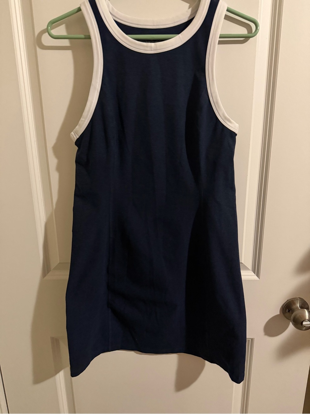 Beyond Yoga Navy Tank Dress with White Trim
